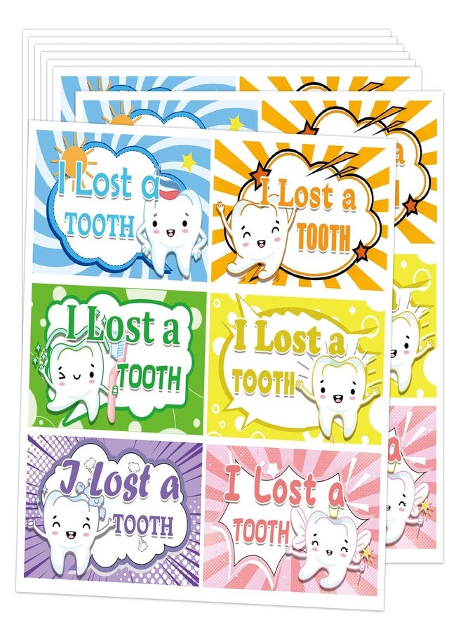Well Tile 120Pcs I Lost a Tooth Stickers 2.5 x 1.5 Inch- Lost Tooth Stickers Teeth Stickers Decal for Boys and Girls - Image 1